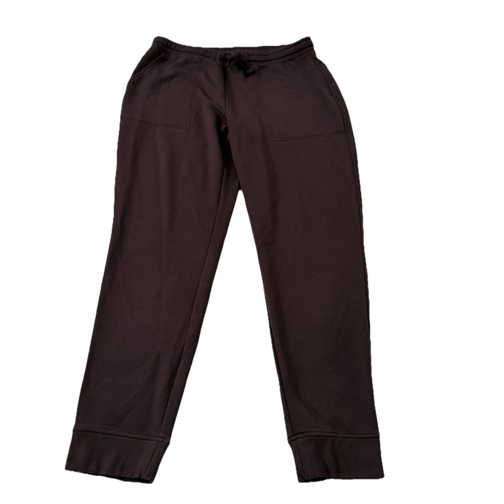 Quince SuperSoft Fleece Joggers Womens Medium‎ Dried Fig Lounge Pants Soft
